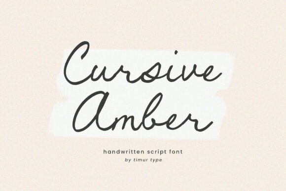 Cursive Amber: A Handwritten Script Font for Authentic Designs