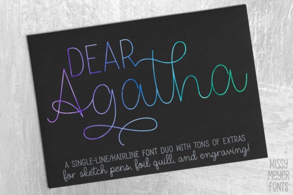 Dear Agatha: A Single Line Font Duo for Modern Makers