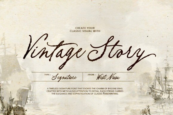 Discover Vintage Story: The Handwritten Script Font with Rustic Charm