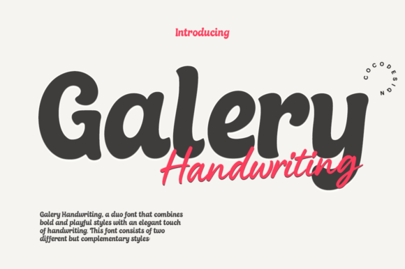 Galery Handwriting: A Font Duo for Modern Branding