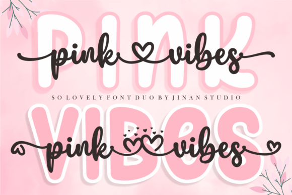 Pink Vibes Duo: A Delicate Font Pairing for Romantic Projects