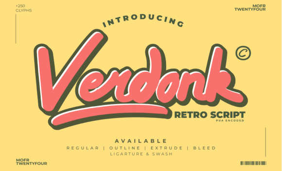 Verdonk: A Retro Script Font with Bold Personality